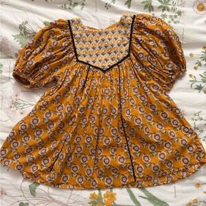 Zara Kids Orange Floral Blouse